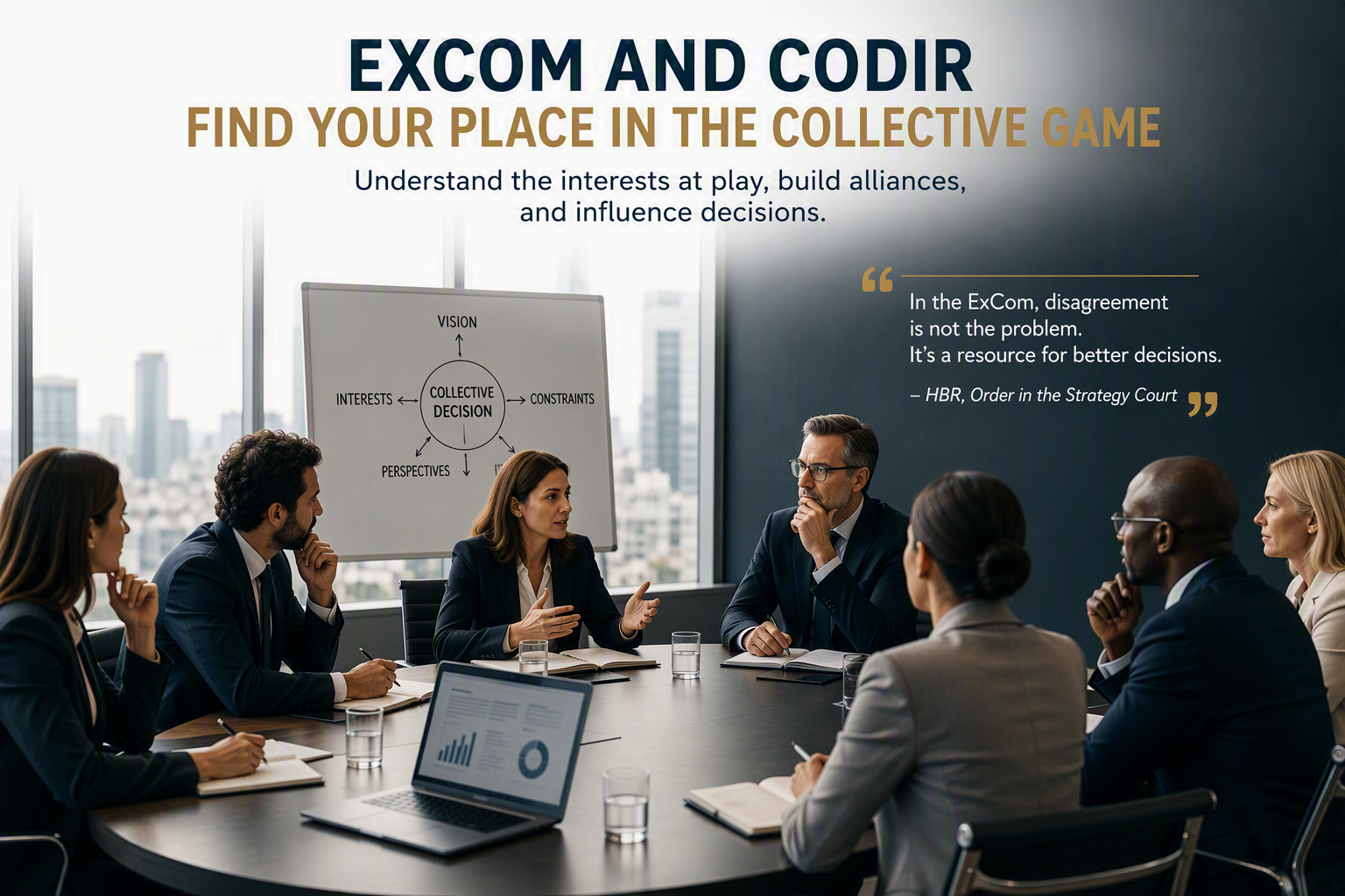 Executive committee meeting around the table