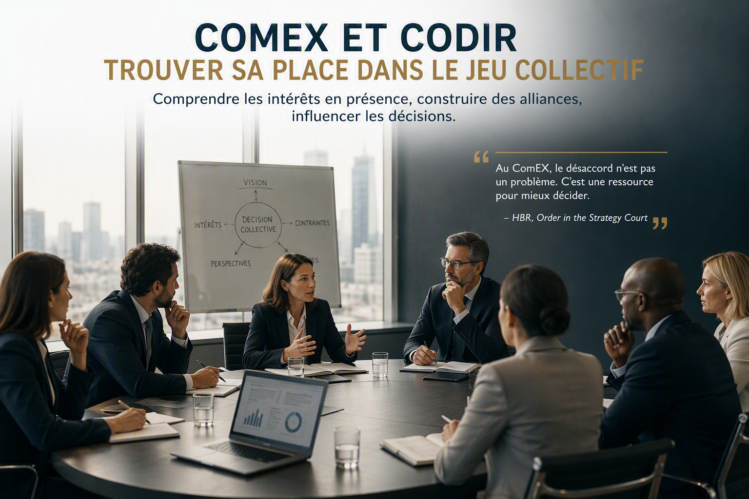 Réunion de comité de direction autour de la table